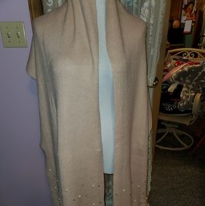 New HUGE Plus Sized Pearled Scarf Shawl